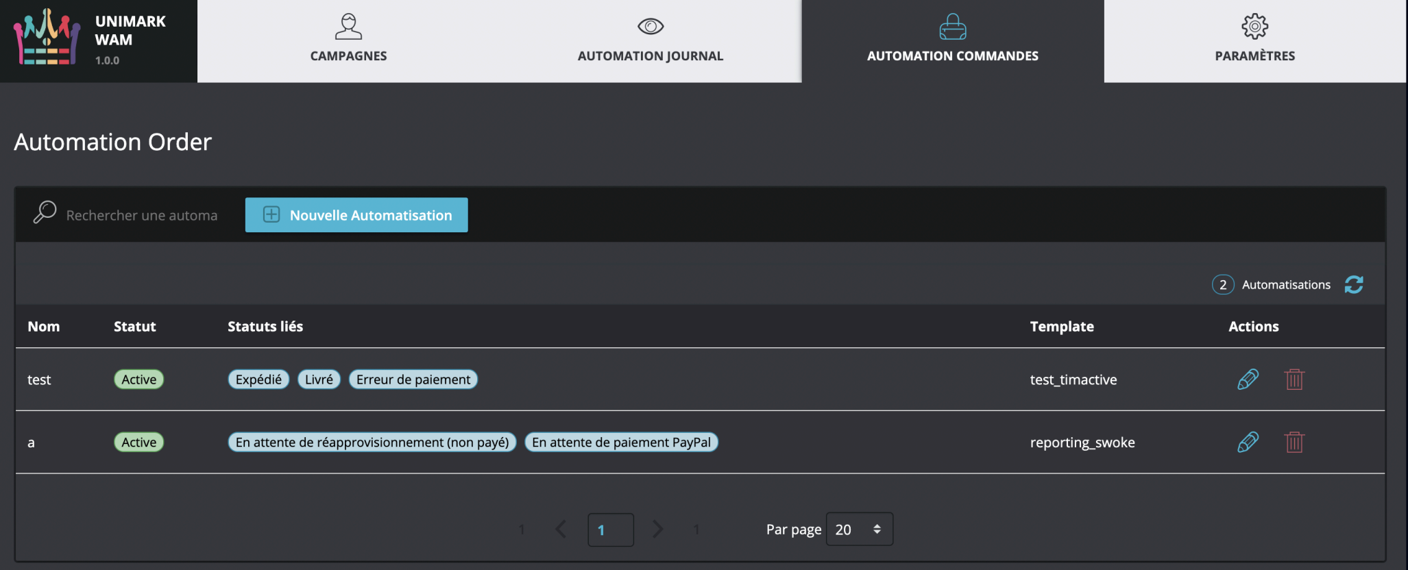 Capture formulaire automation order